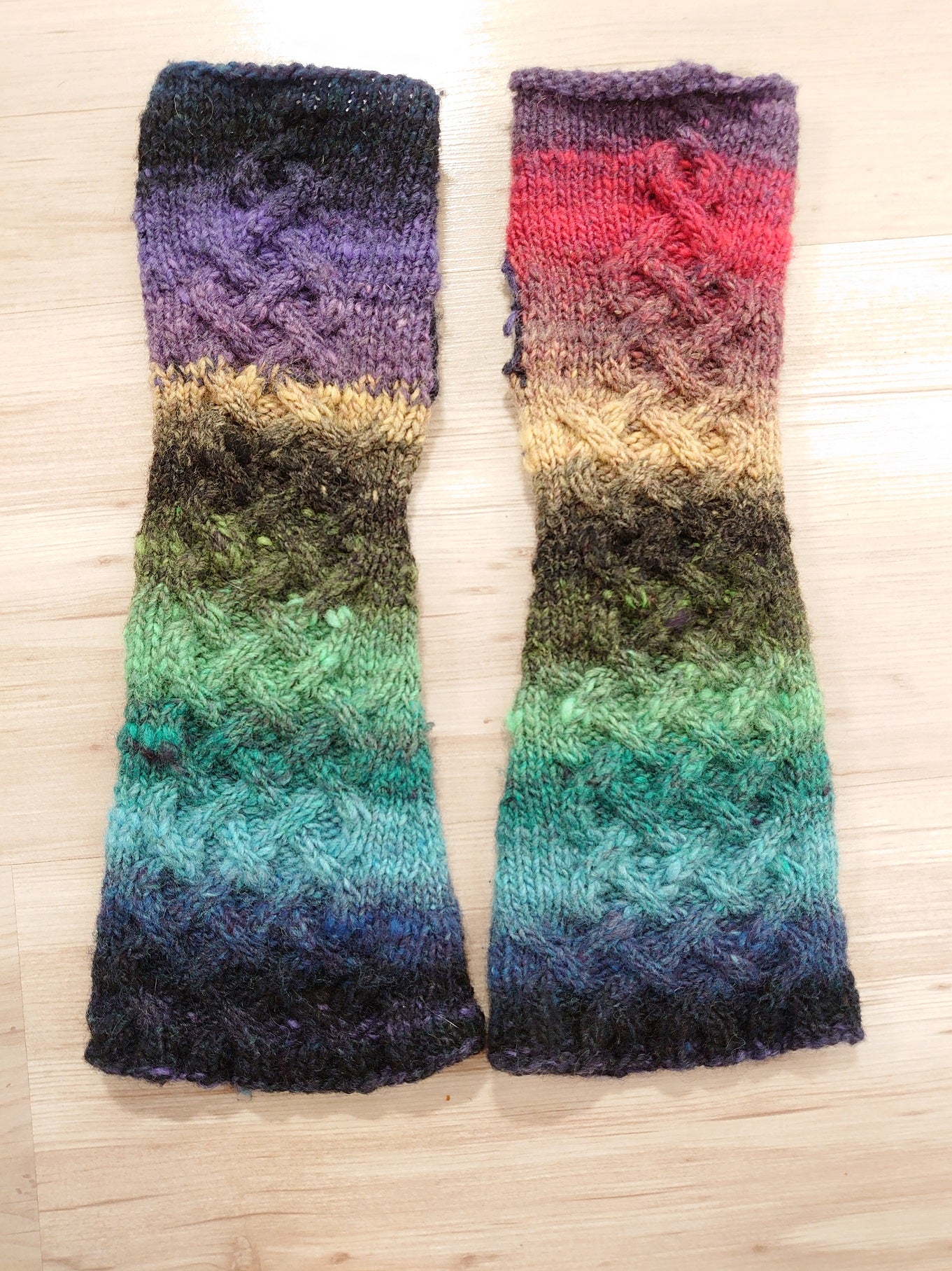 To Arrive Where I Begun - Cable Knit Wrist Warmers Knitting Pattern | Sleeves | Fingerless Mitts