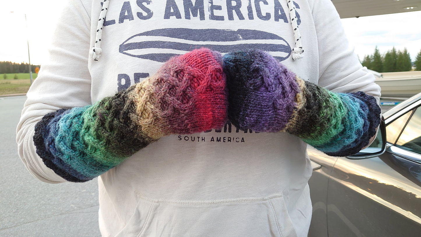 To Arrive Where I Begun - Cable Knit Wrist Warmers Knitting Pattern | Sleeves | Fingerless Mitts