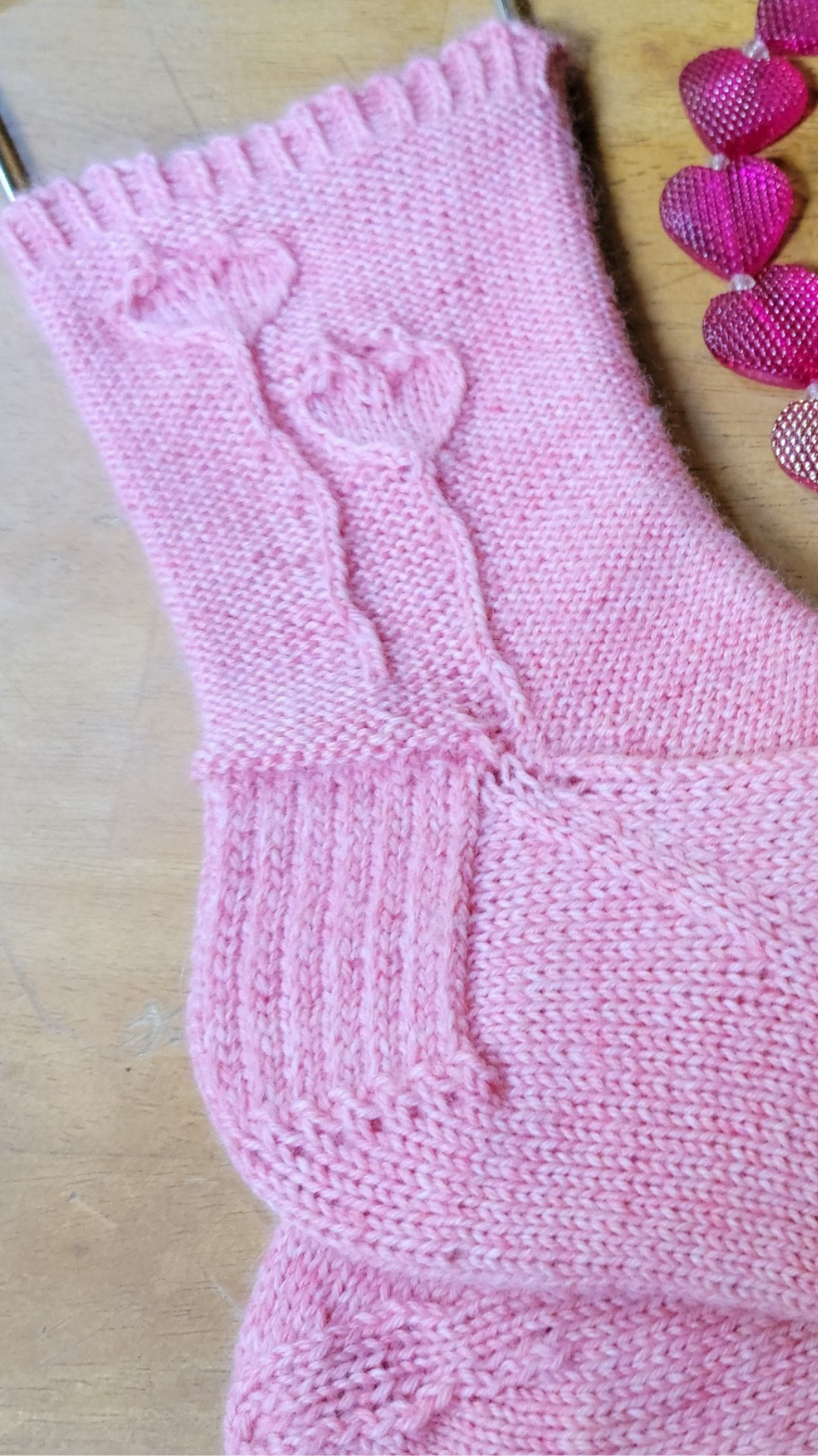 Love Will Arise - Heart Sock Knitting Pattern | Valentine's Day Gift