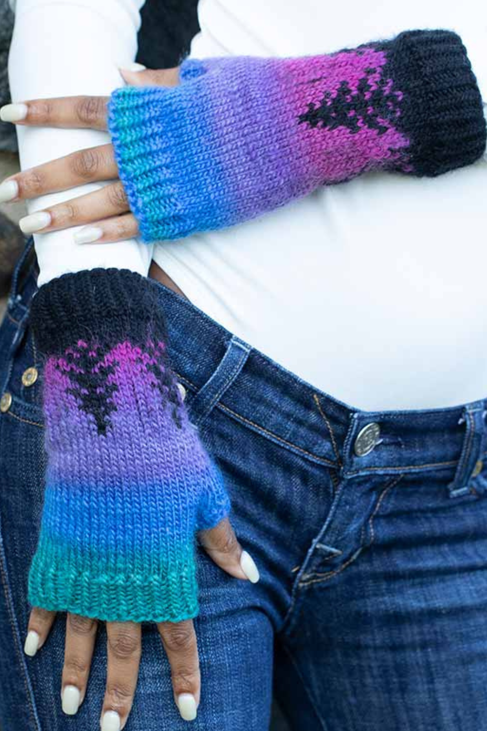 A Nordic Sunset - Fingerless Mitts Knitting Pattern