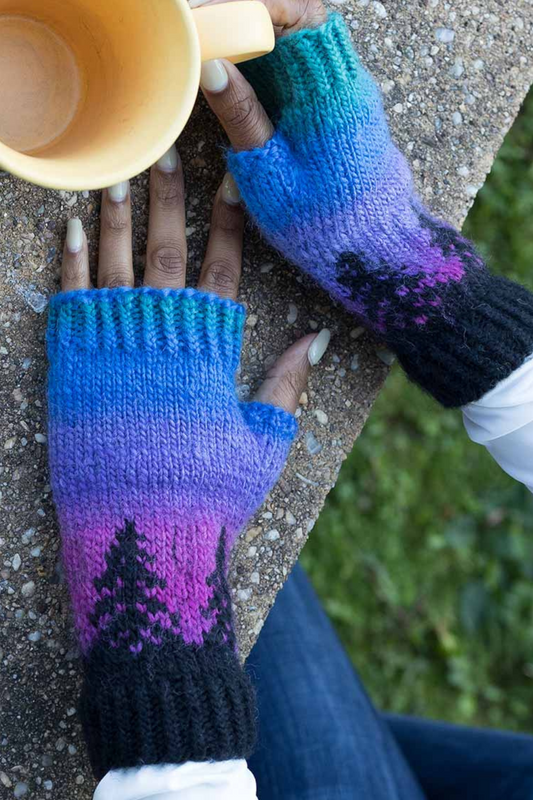 A Nordic Sunset - Fingerless Mitts Knitting Pattern