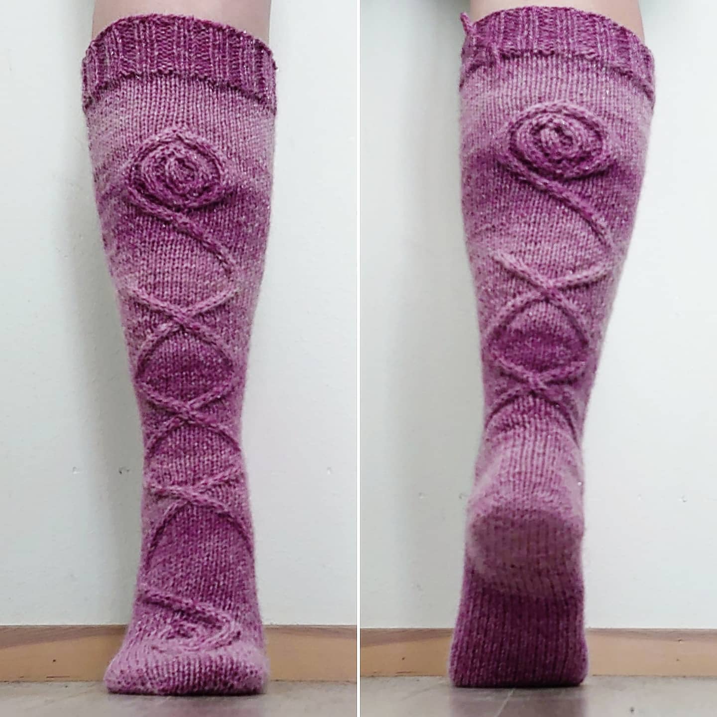 Firewalkers - Cable Knit Knee-high Socks Knitting Pattern