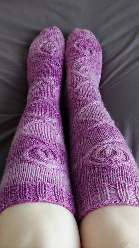 Firewalkers - Cable Knit Knee-high Socks Knitting Pattern