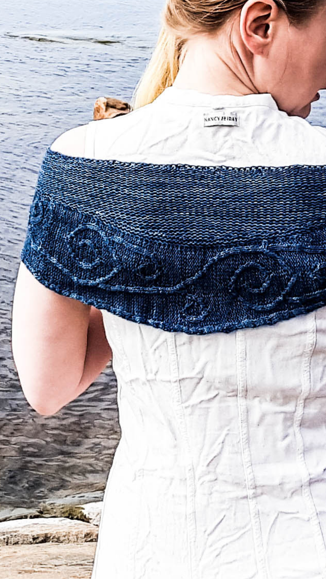 Sprouts Shawlette - Cable Knit Shawl Knitting Pattern