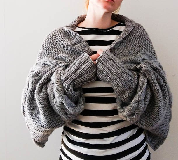 Chunky Wrap Cable Knitting Pattern