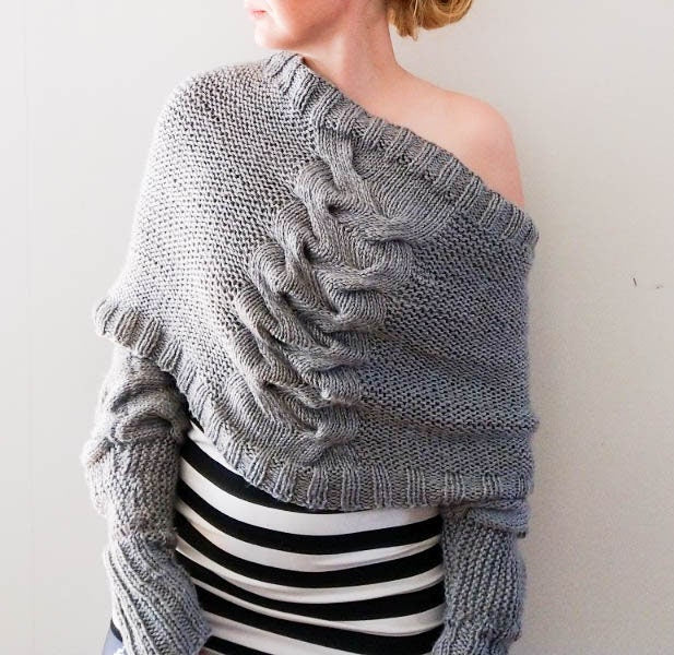 Chunky Wrap Cable Knitting Pattern