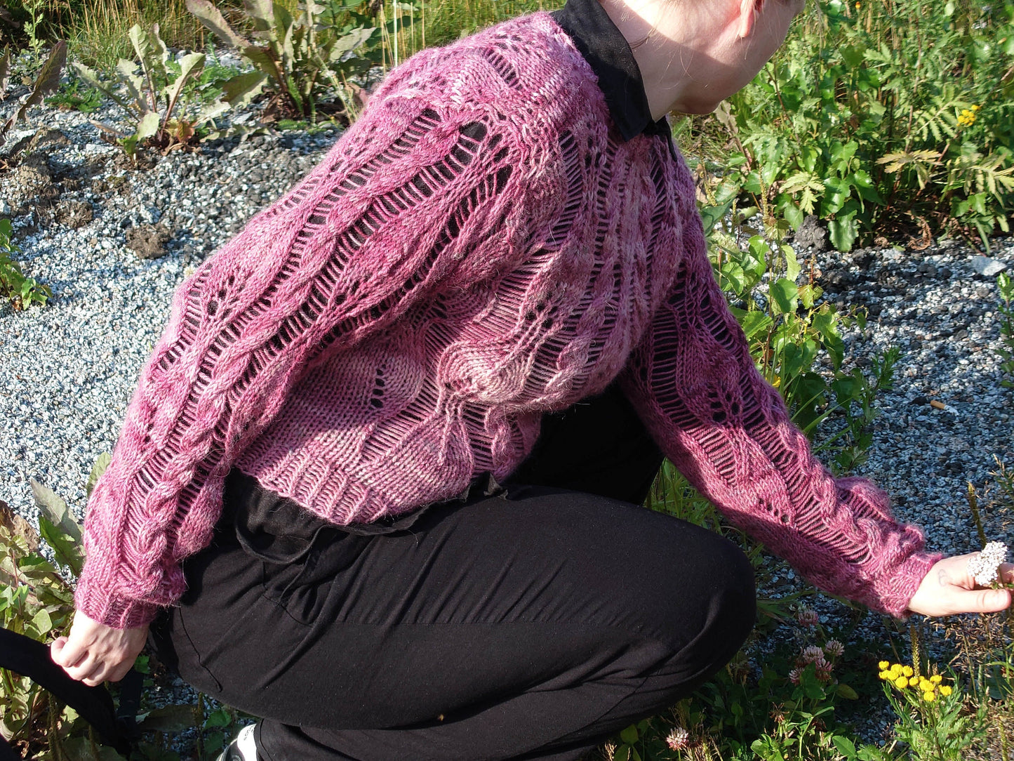 I Do Me - Cable and Lace Leaf Sweater Knitting Pattern