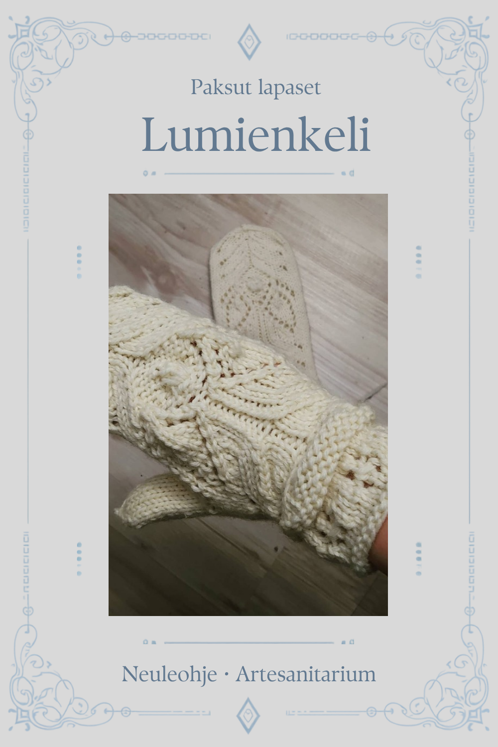 Lumienkeli – Paksut lapaset -neuleohje, Artesanitarium – Pinterest-pinni