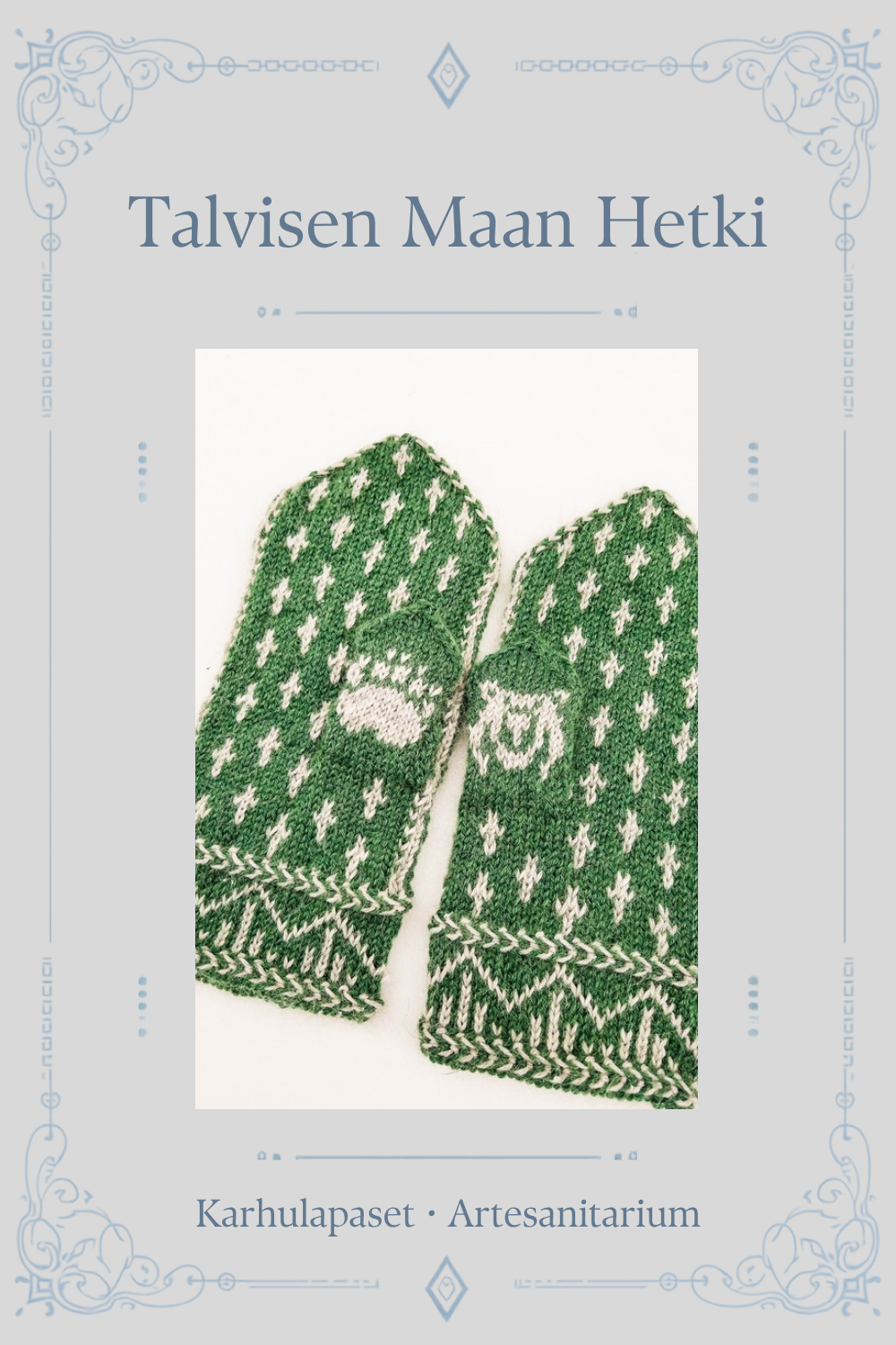 Talvisen Maan Hetki – Karhulapaset -neuleohje, Artesanitarium – Pinterest-pinni
