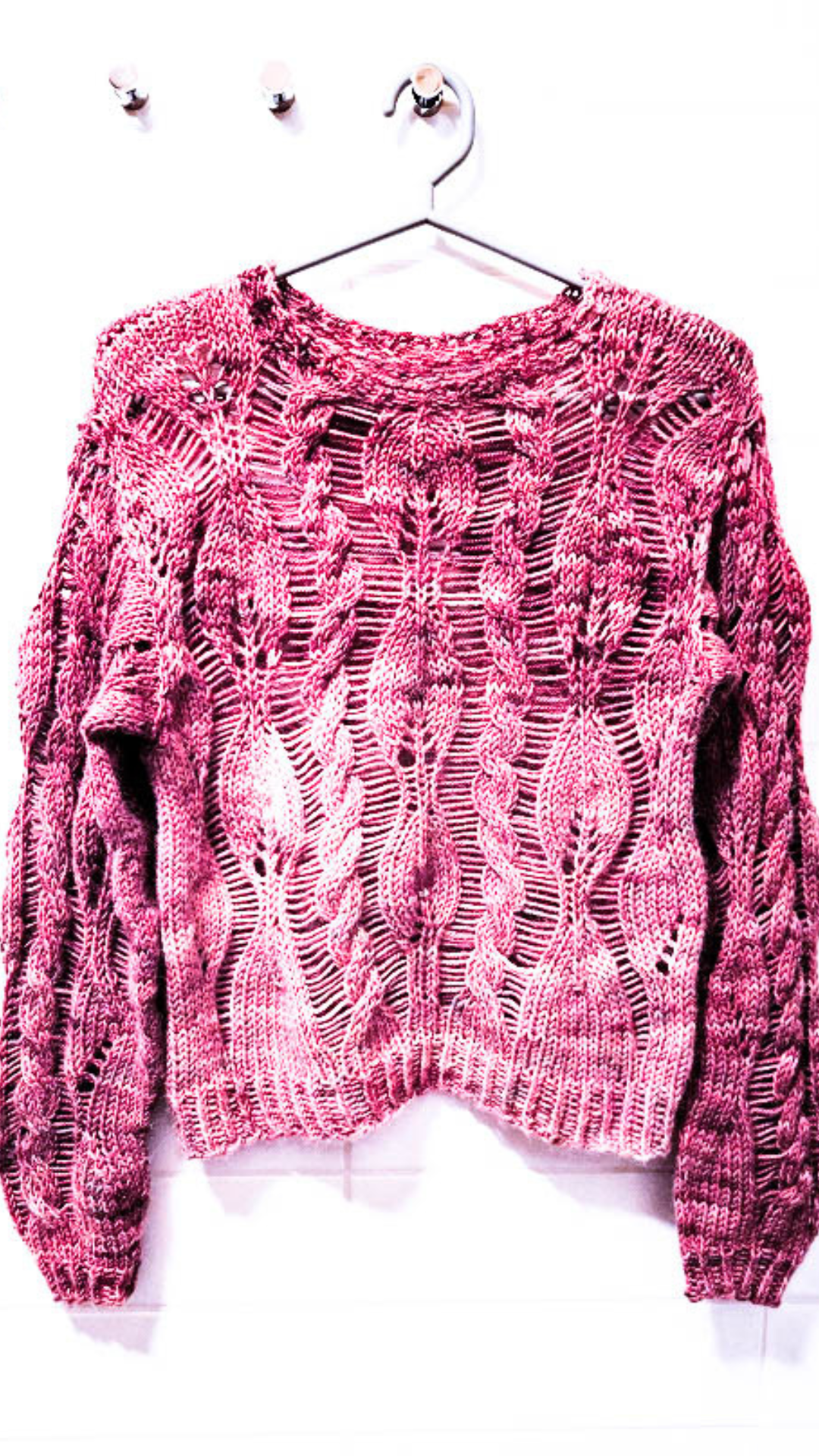 I Do Me - Cable and Lace Leaf Sweater Knitting Pattern