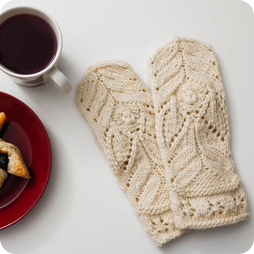 Heavy Snow Angles - Mittens Knitting Pattern