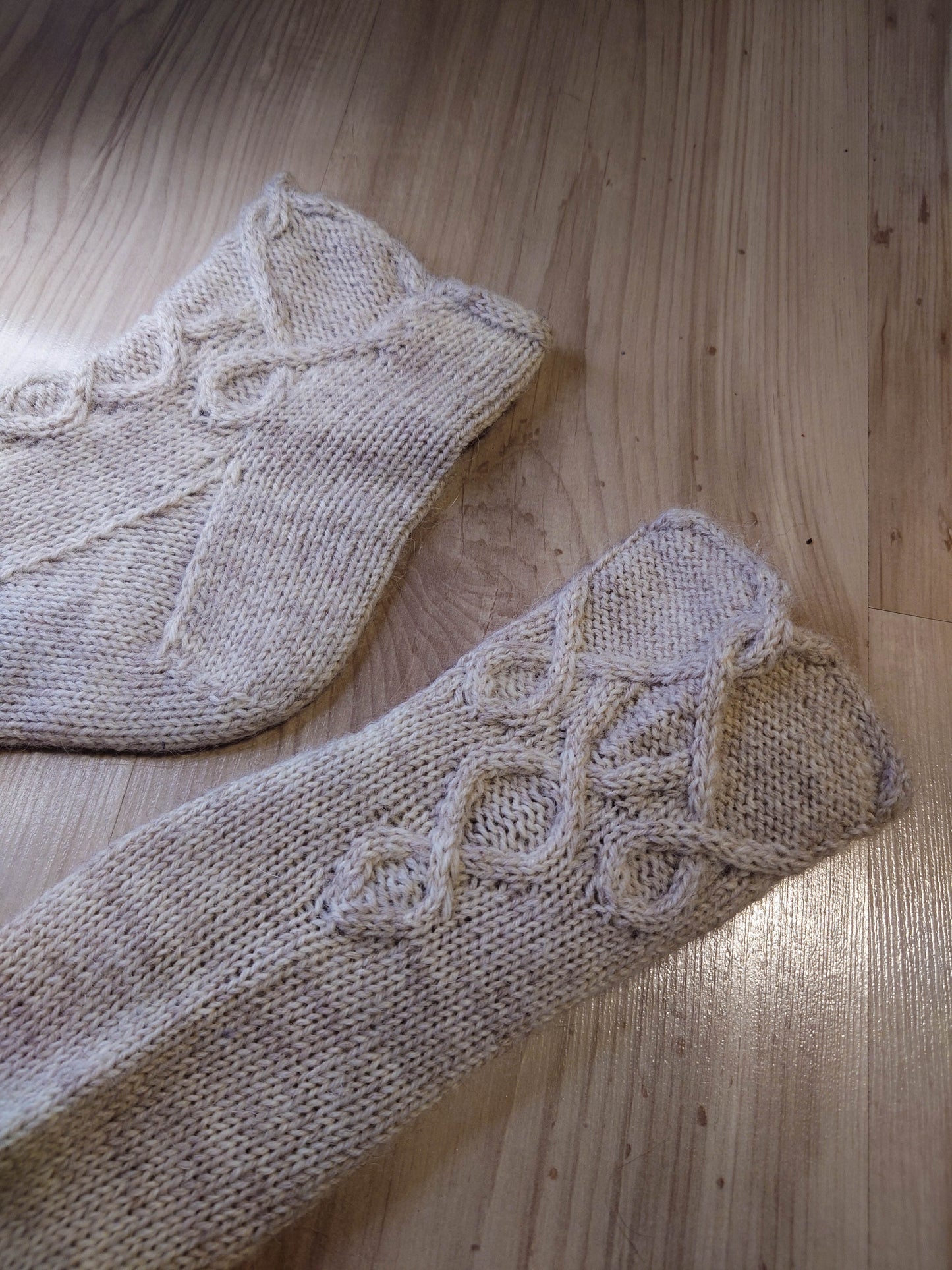 I Dream in Cables - Nordic inspired Whimsical Cable Knit Sock Pattern
