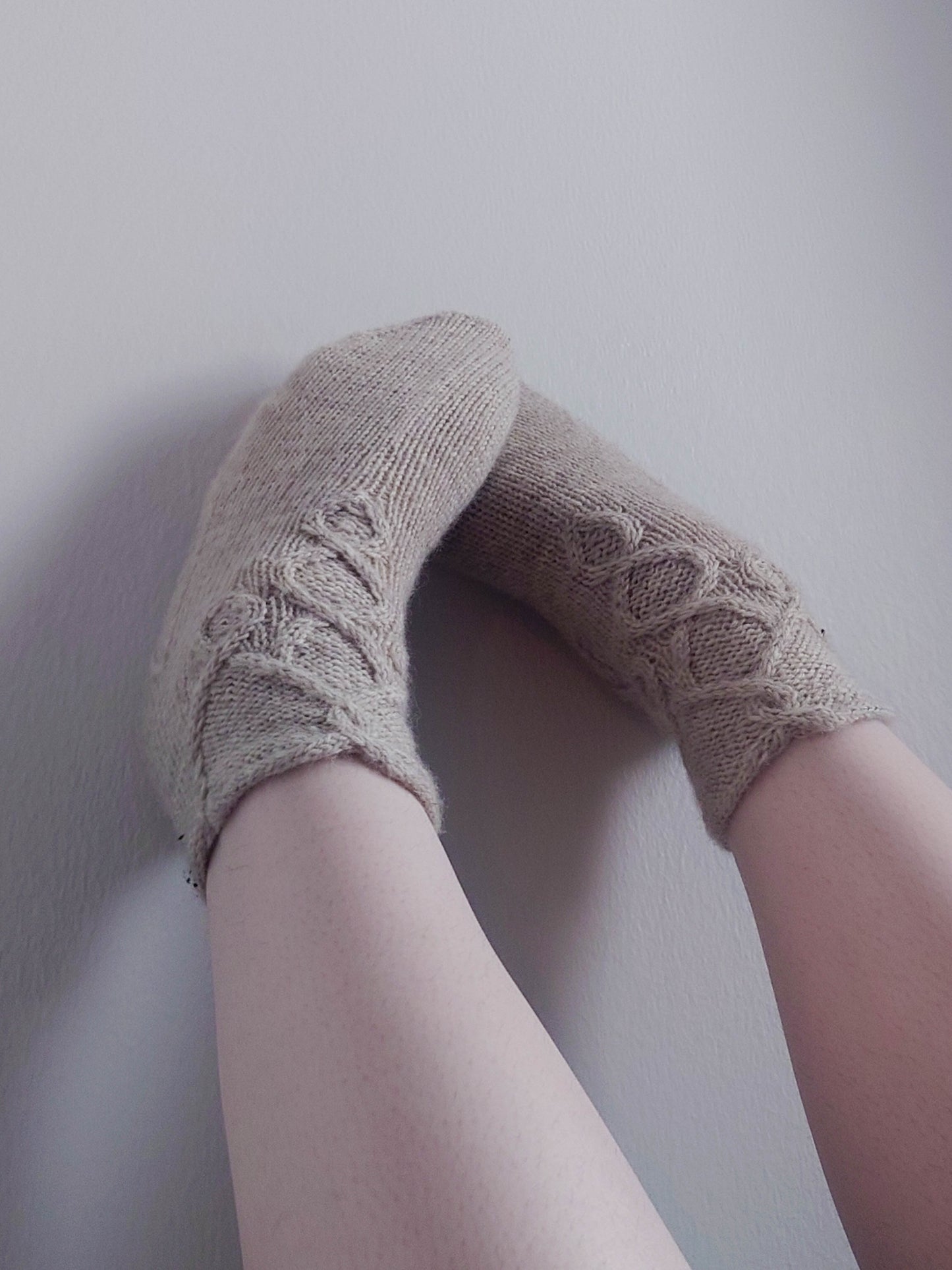 I Dream in Cables - Nordic inspired Whimsical Cable Knit Sock Pattern