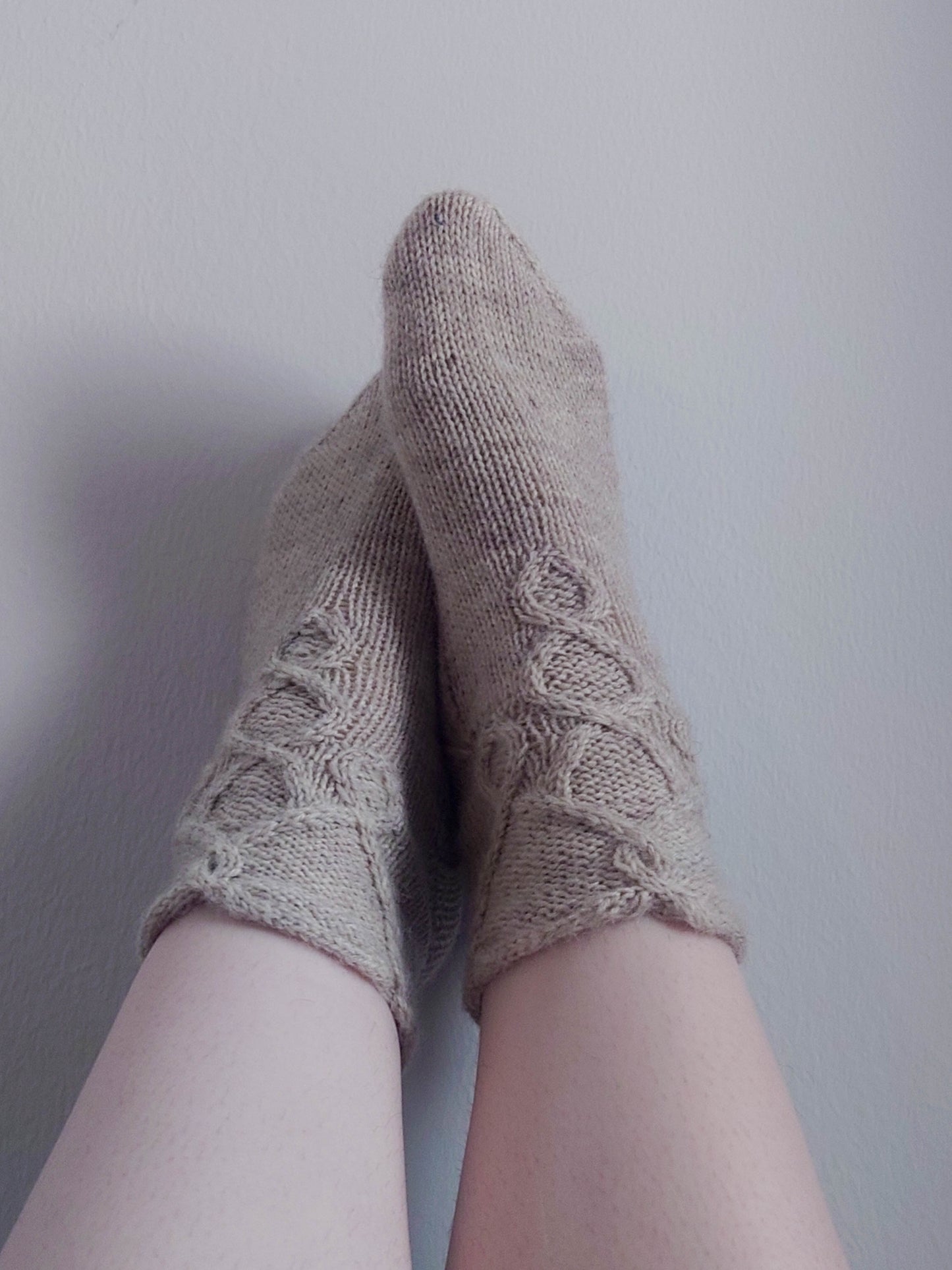 I Dream in Cables - Nordic inspired Whimsical Cable Knit Sock Pattern