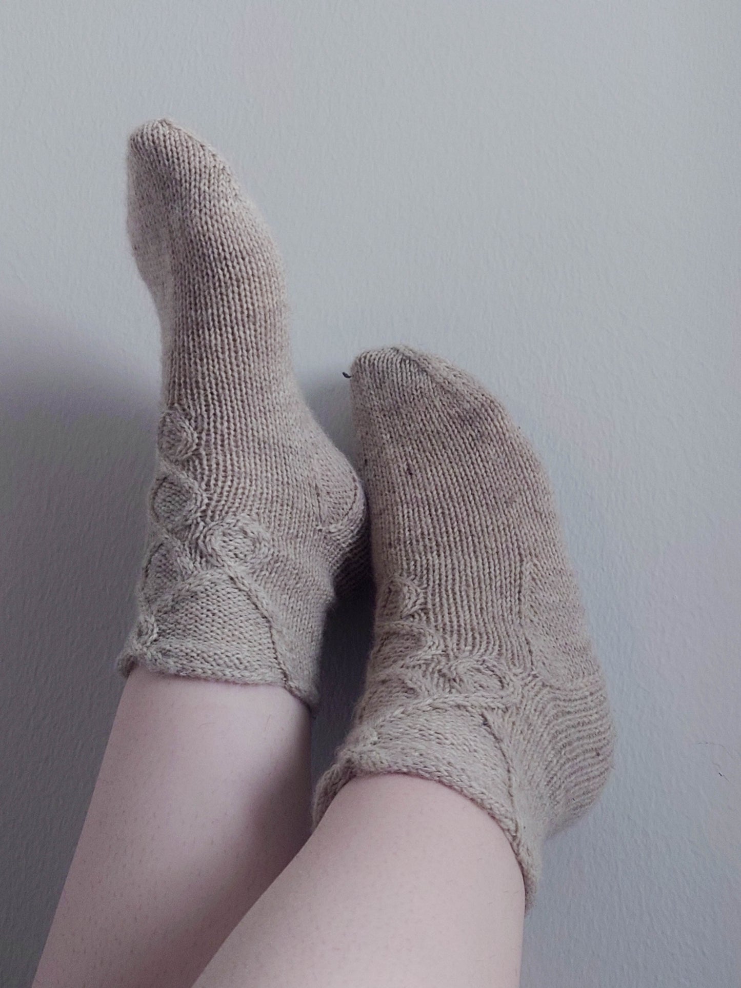 I Dream in Cables - Nordic inspired Whimsical Cable Knit Sock Pattern