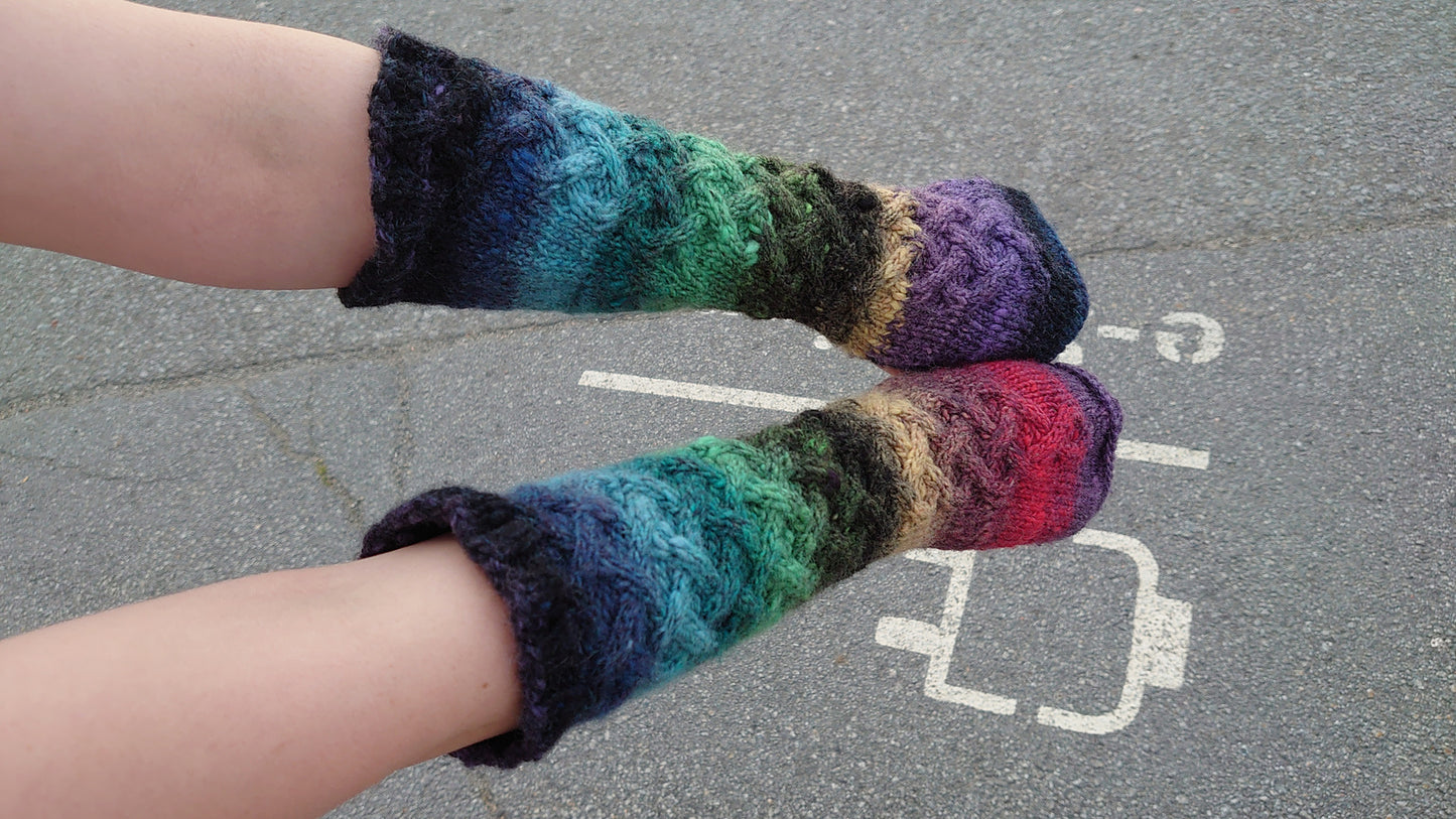 To Arrive Where I Begun - Cable Knit Wrist Warmers Knitting Pattern | Sleeves | Fingerless Mitts