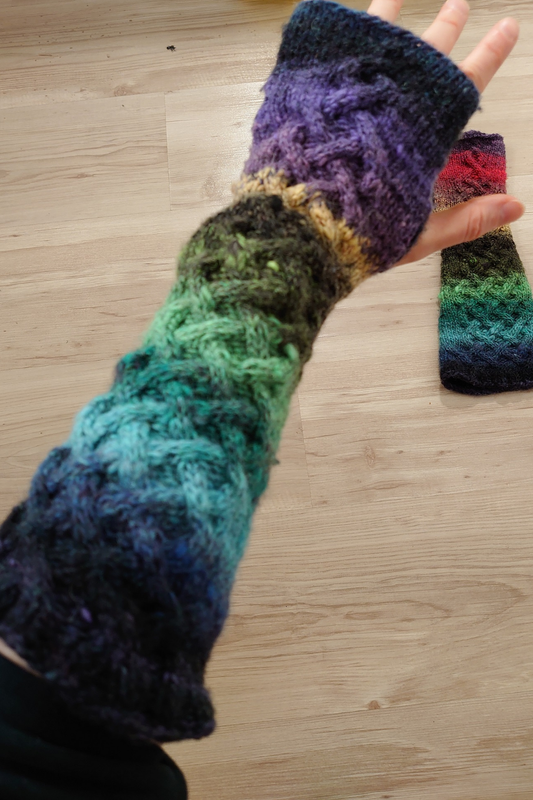 To Arrive Where I Begun - Cable Knit Wrist Warmers Knitting Pattern | Sleeves | Fingerless Mitts