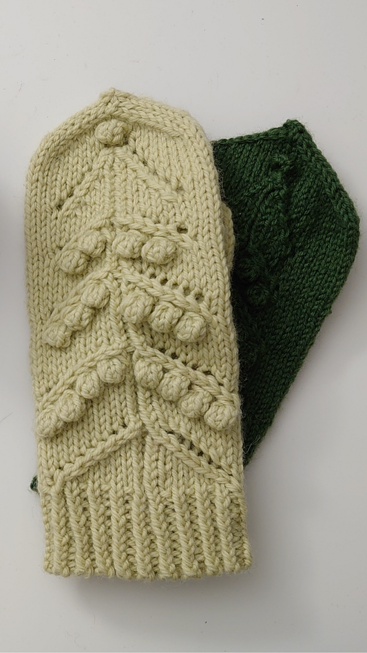 Evergreen - Christmas Tree Mittens Knitting Pattern