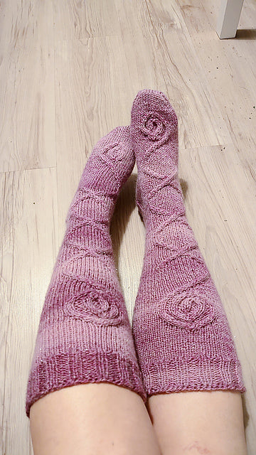 Firewalkers - Cable Knit Knee-high Socks Knitting Pattern