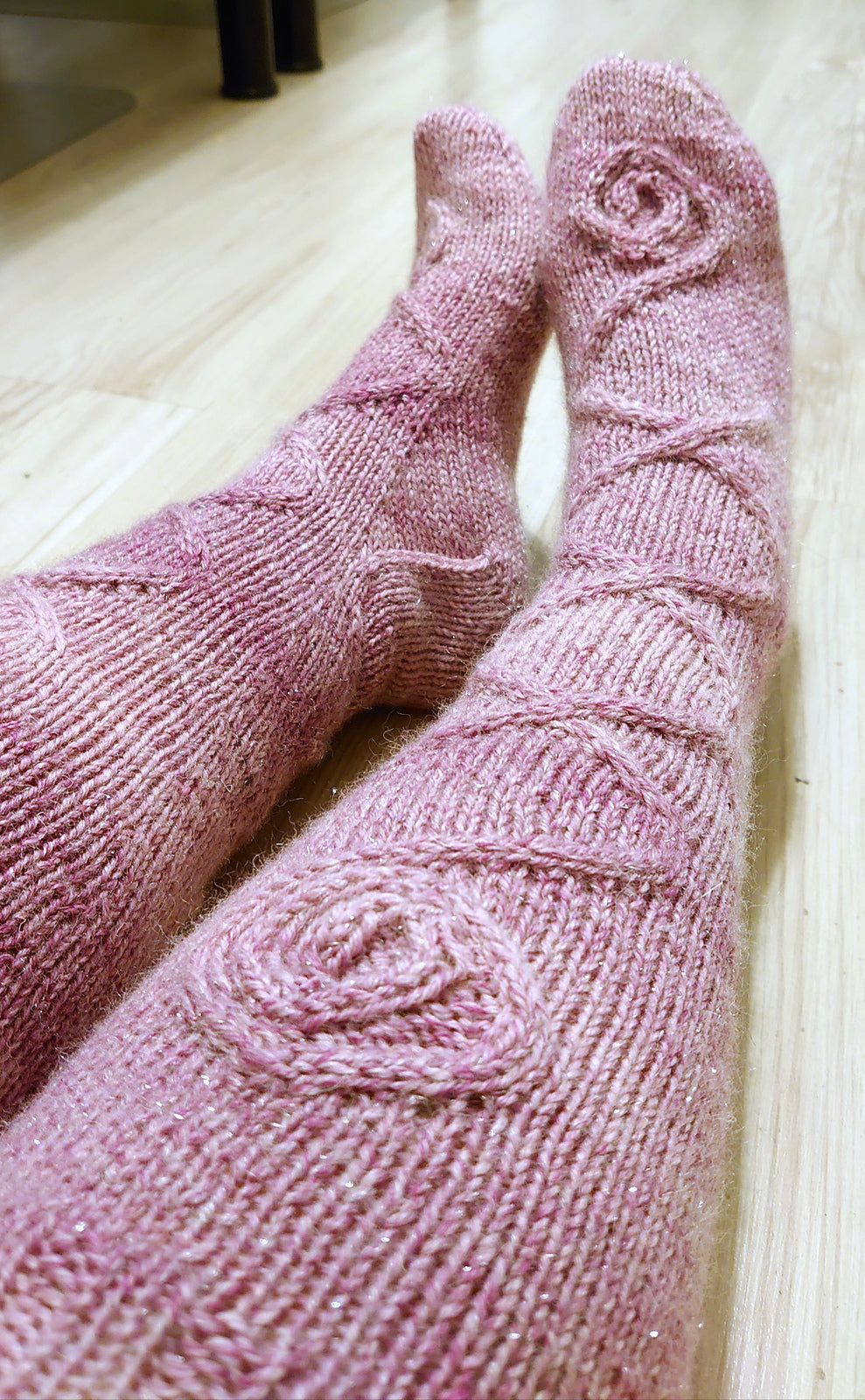 Firewalkers - Cable Knit Knee-high Socks Knitting Pattern